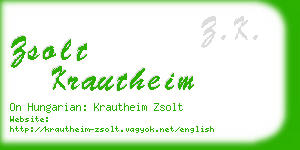 zsolt krautheim business card